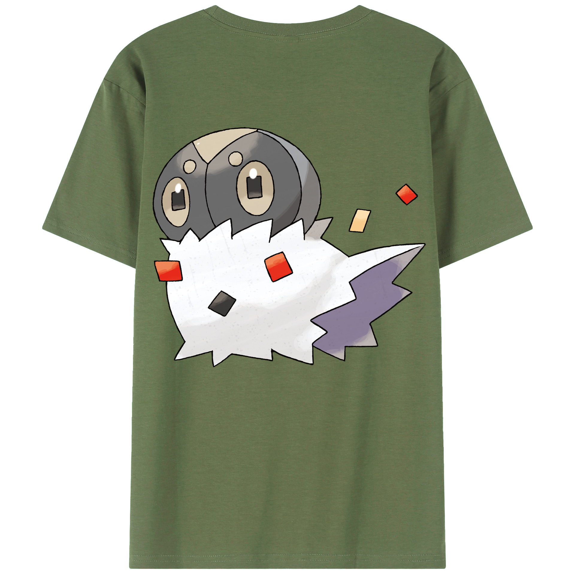 （画像用） ポケットモンスター Pokémon 綿100％ メンズ半袖Tシャツ（バックプリント） 通気性